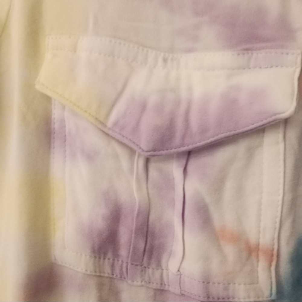 CHASER Heirloom Tie-Dye Button-Up Romper Size Small— Super Cute and Soft!!! - Picture 6 of 8